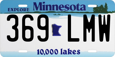 MN license plate 369LMW