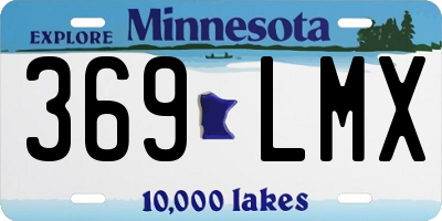 MN license plate 369LMX