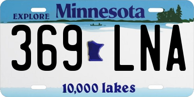 MN license plate 369LNA