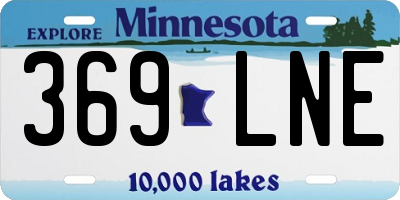 MN license plate 369LNE