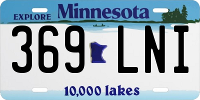 MN license plate 369LNI