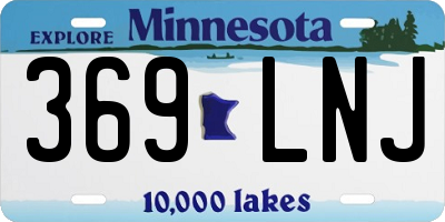 MN license plate 369LNJ