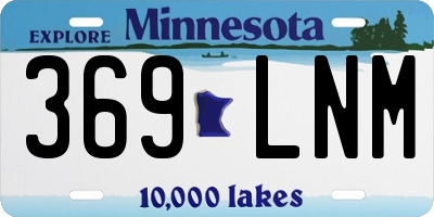 MN license plate 369LNM