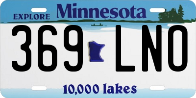 MN license plate 369LNO