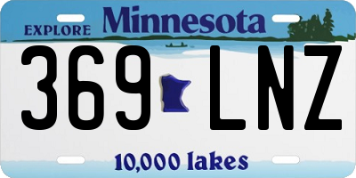 MN license plate 369LNZ