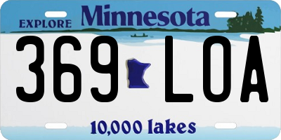 MN license plate 369LOA