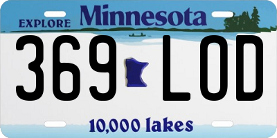 MN license plate 369LOD