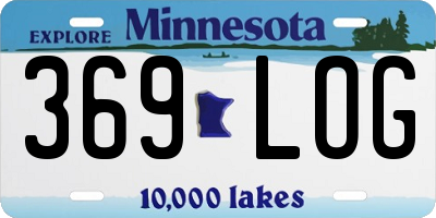 MN license plate 369LOG