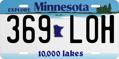 MN license plate 369LOH