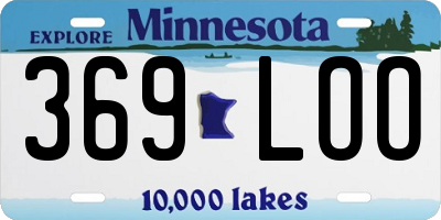 MN license plate 369LOO
