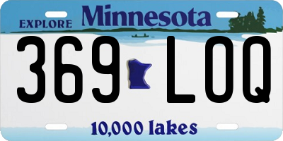MN license plate 369LOQ