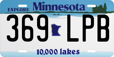 MN license plate 369LPB