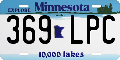 MN license plate 369LPC