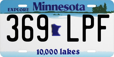MN license plate 369LPF