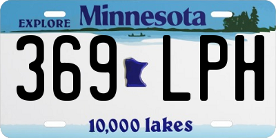 MN license plate 369LPH
