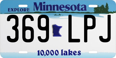MN license plate 369LPJ