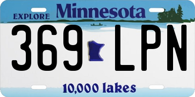 MN license plate 369LPN