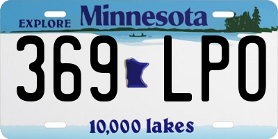 MN license plate 369LPO
