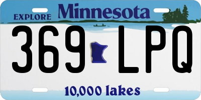 MN license plate 369LPQ