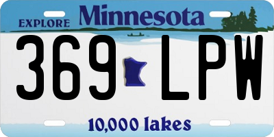 MN license plate 369LPW