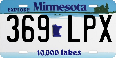 MN license plate 369LPX
