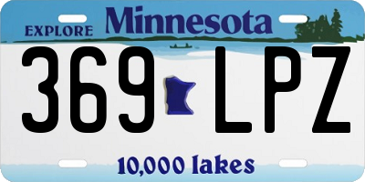 MN license plate 369LPZ