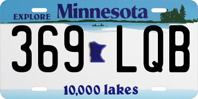 MN license plate 369LQB