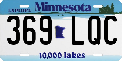 MN license plate 369LQC