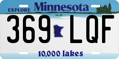 MN license plate 369LQF