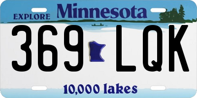 MN license plate 369LQK