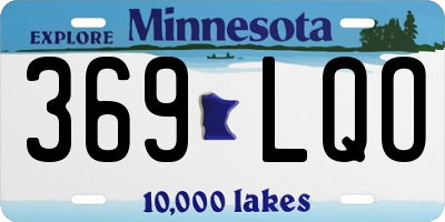 MN license plate 369LQO