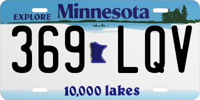 MN license plate 369LQV