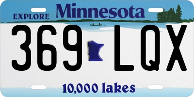 MN license plate 369LQX