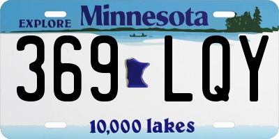 MN license plate 369LQY