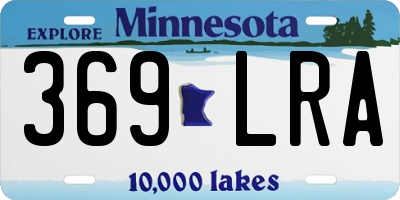 MN license plate 369LRA