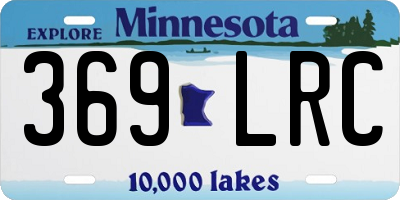 MN license plate 369LRC