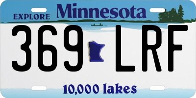 MN license plate 369LRF