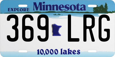 MN license plate 369LRG