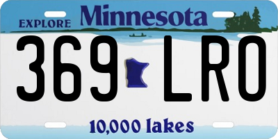 MN license plate 369LRO