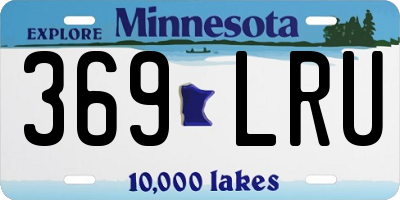 MN license plate 369LRU