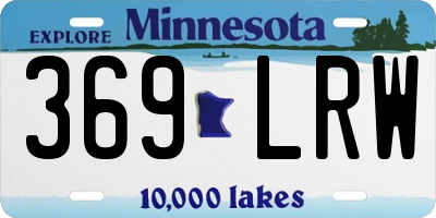 MN license plate 369LRW
