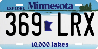 MN license plate 369LRX