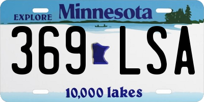 MN license plate 369LSA