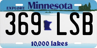 MN license plate 369LSB
