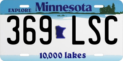 MN license plate 369LSC