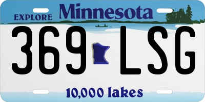 MN license plate 369LSG