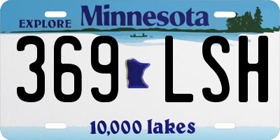 MN license plate 369LSH