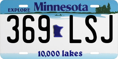 MN license plate 369LSJ
