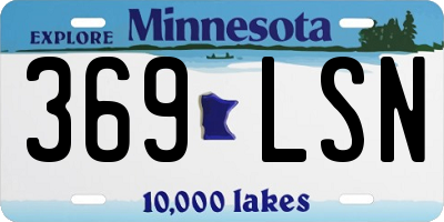 MN license plate 369LSN