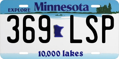 MN license plate 369LSP